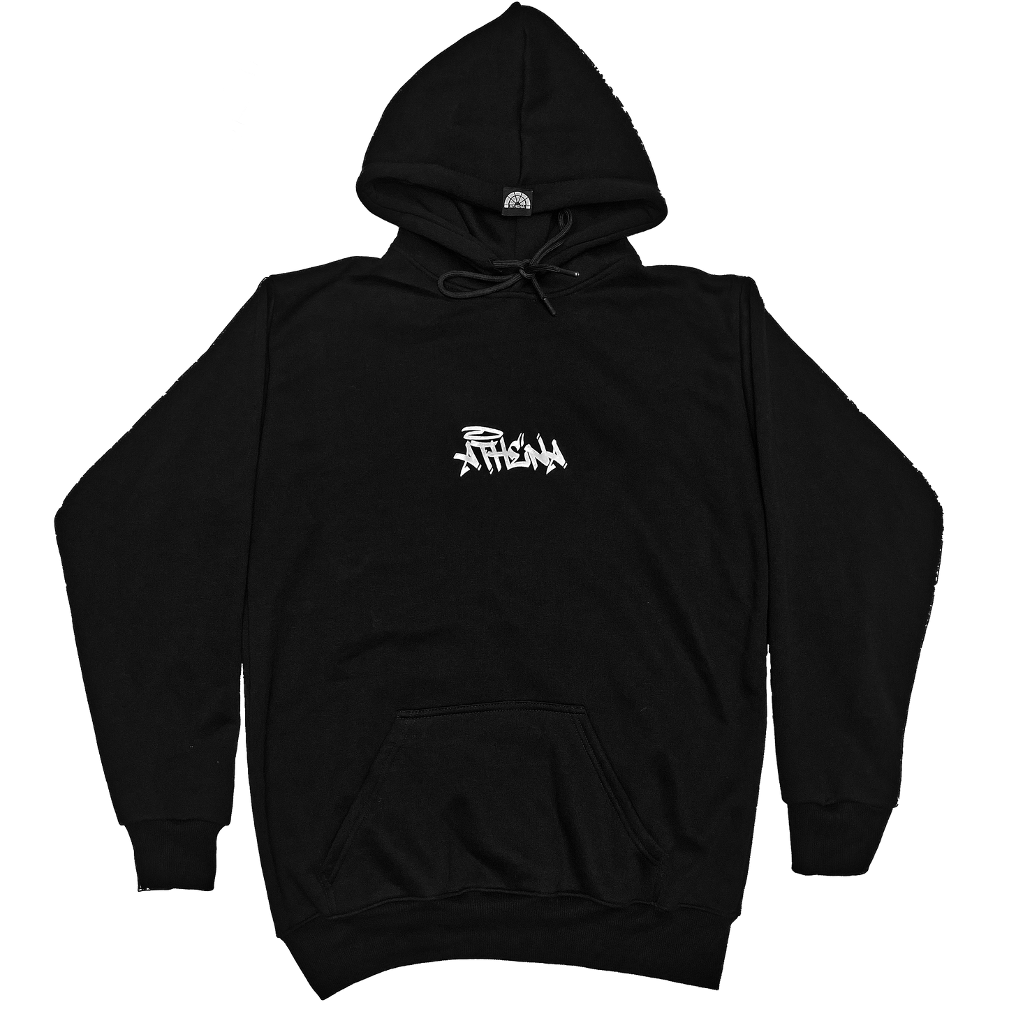 Black Hoodie L' Athena with White logo