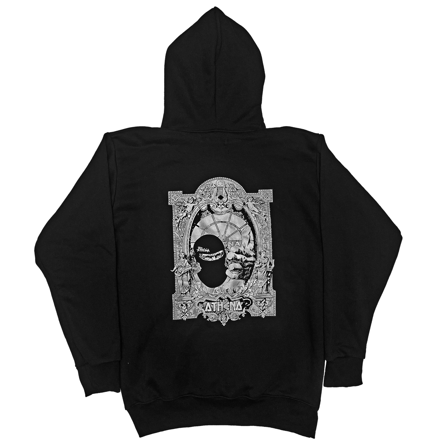 Black Hoodie L' Athena with White logo